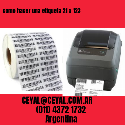 como hacer una etiqueta 21 x 123