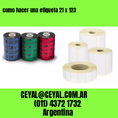 como hacer una etiqueta 21 x 123