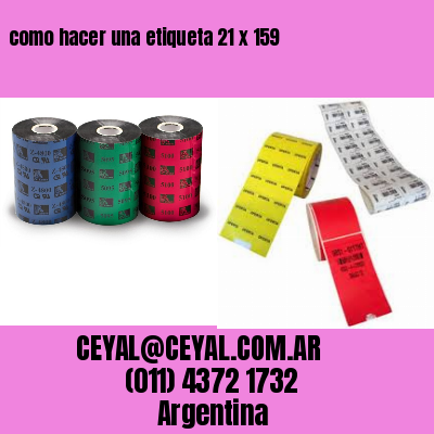 como hacer una etiqueta 21 x 159