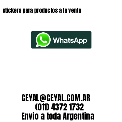 stickers para productos a la venta