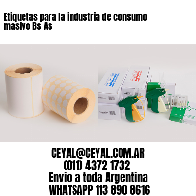 Etiquetas para la industria de consumo masivo Bs As