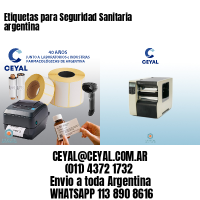 Etiquetas para Seguridad Sanitaria argentina