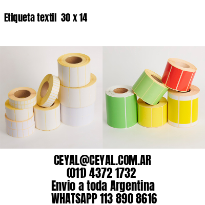 Etiqueta textil  30 x 14