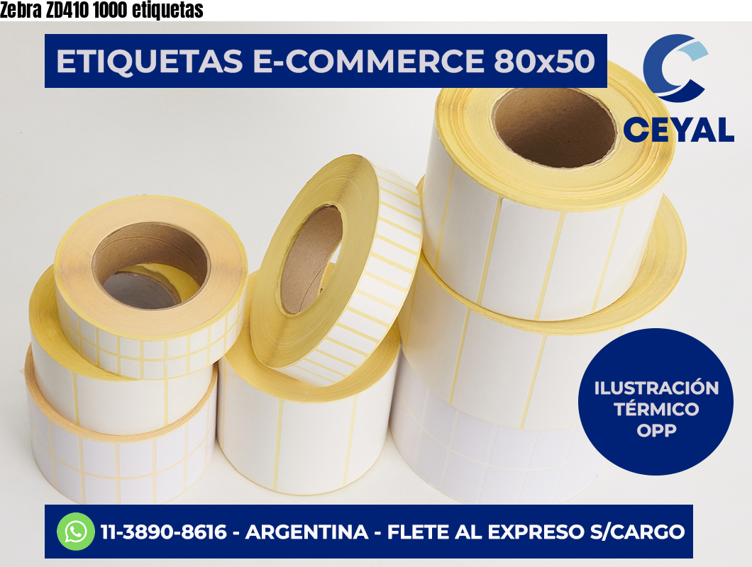 Zebra Zd410 1000 Etiquetas Ribbon Etiqueta 8046