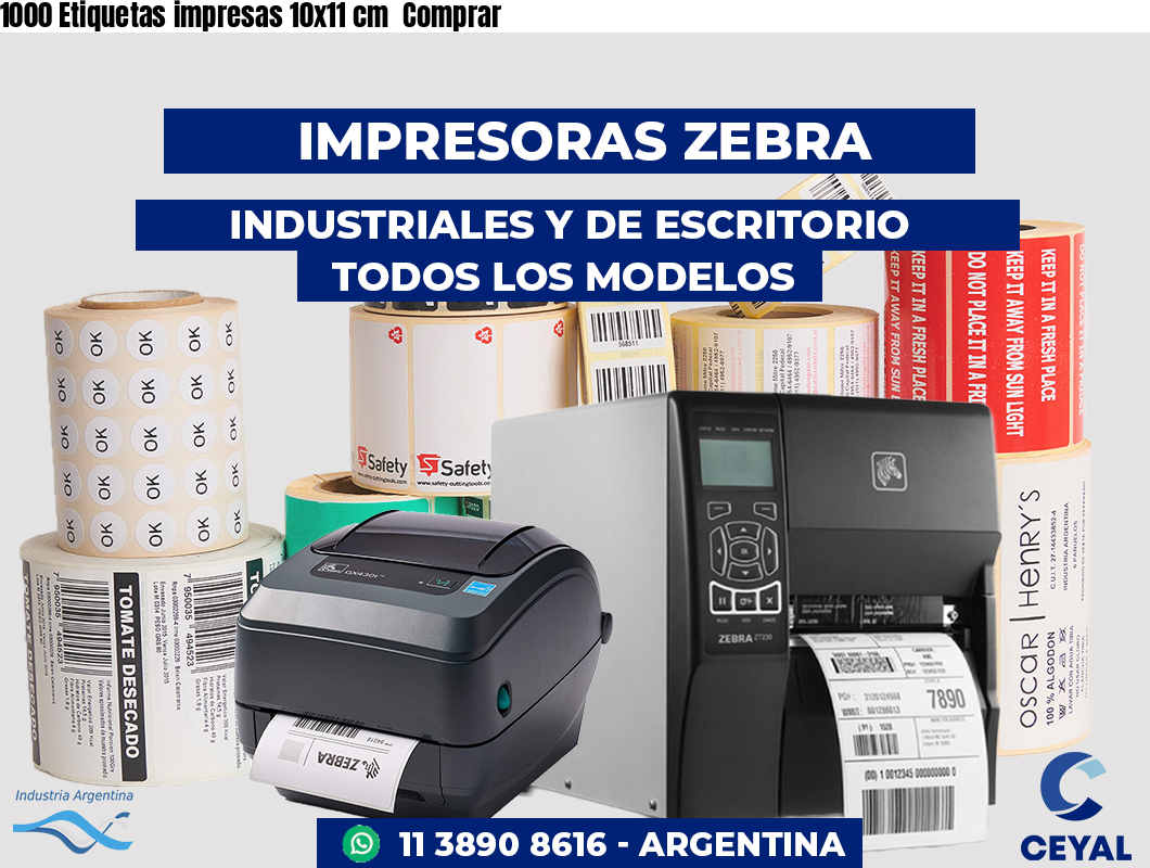 1000 Etiquetas impresas 10x11 cm  Comprar