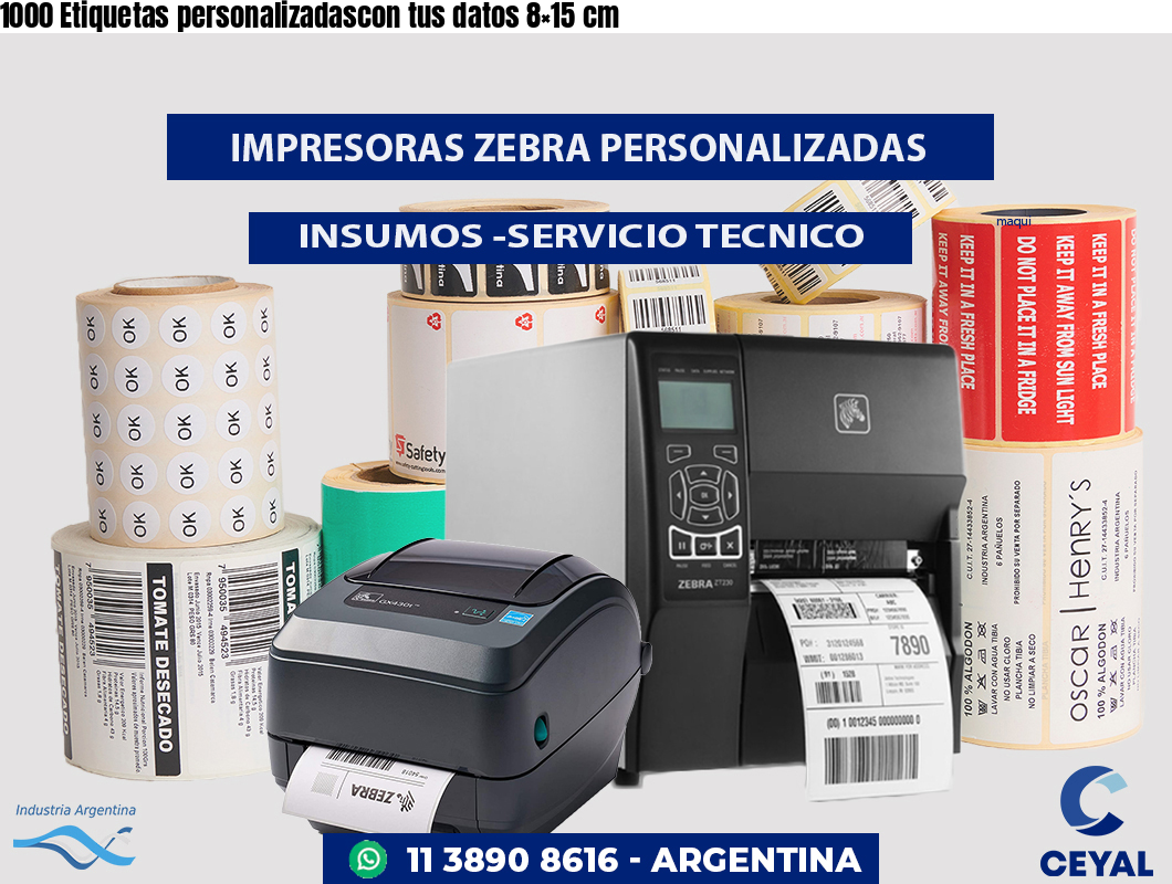 1000 Etiquetas personalizadascon tus datos 8×15 cm