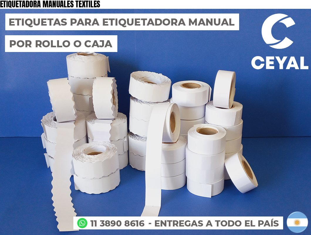 ETIQUETADORA MANUALES TEXTILES