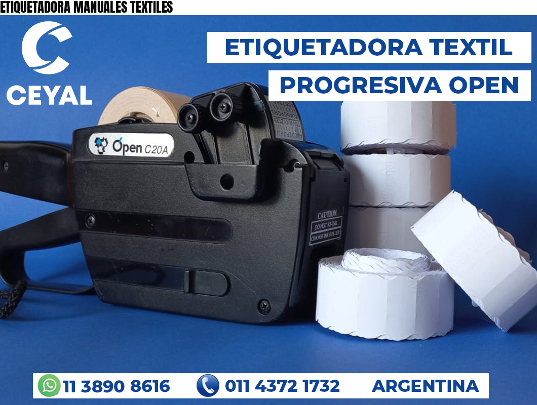 ETIQUETADORA MANUALES TEXTILES