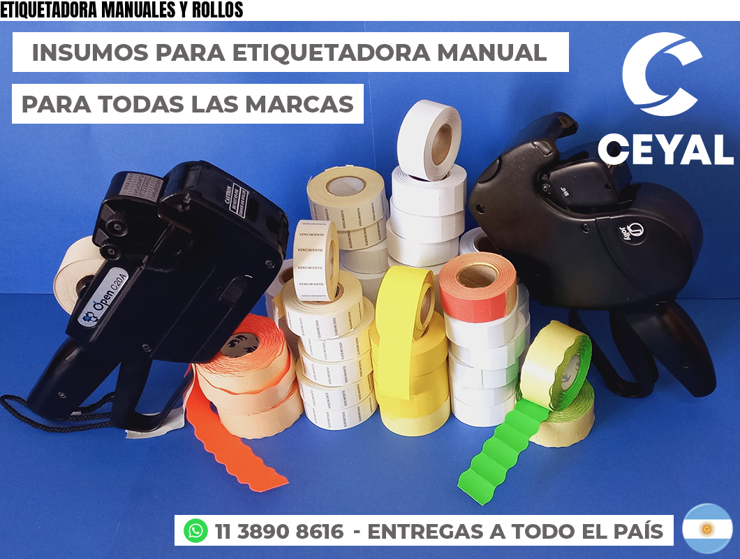 ETIQUETADORA MANUALES Y ROLLOS