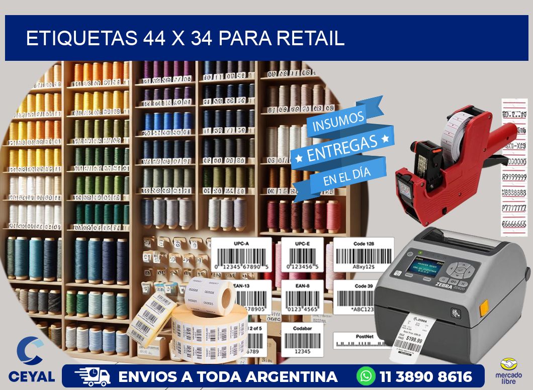 ETIQUETAS 44 x 34 PARA RETAIL