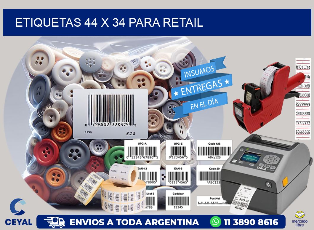 ETIQUETAS 44 x 34 PARA RETAIL