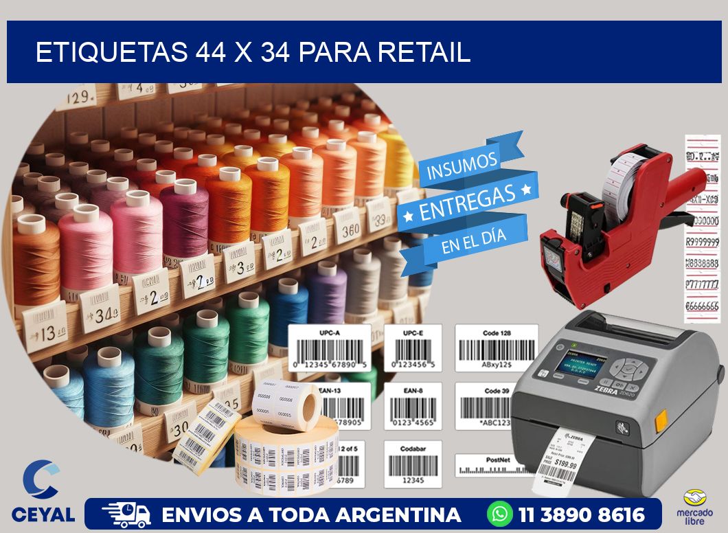 ETIQUETAS 44 x 34 PARA RETAIL