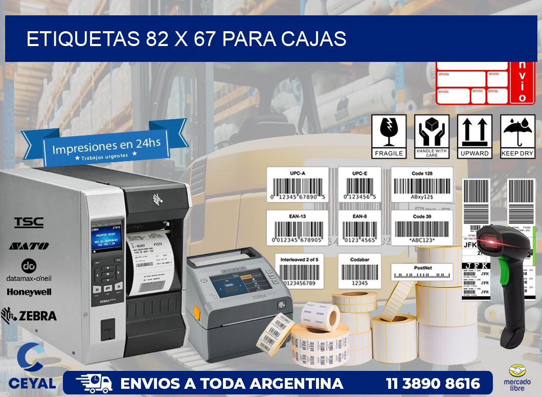 ETIQUETAS 82 x 67 PARA CAJAS