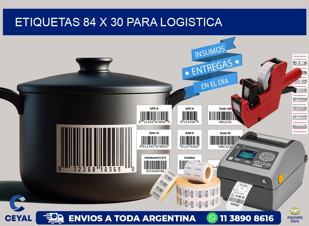 ETIQUETAS 84 x 30 PARA LOGISTICA