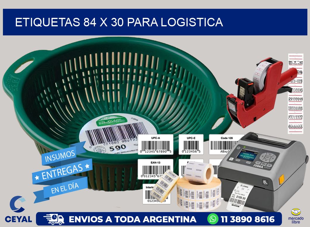 ETIQUETAS 84 x 30 PARA LOGISTICA