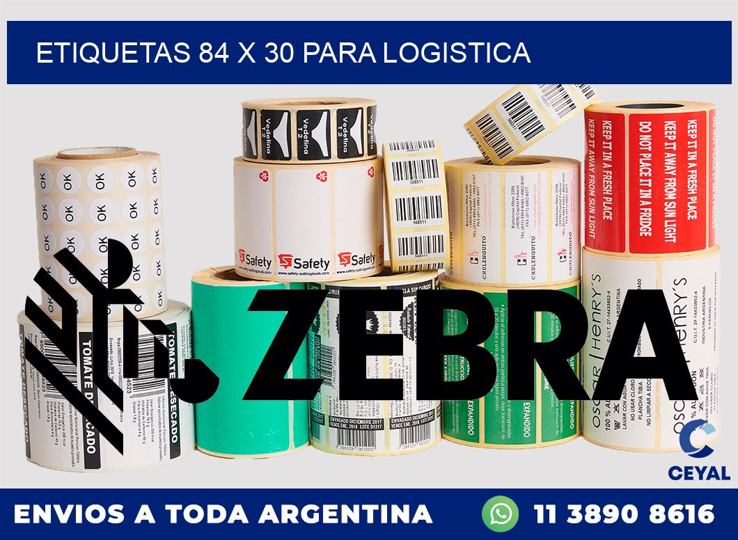 ETIQUETAS 84 x 30 PARA LOGISTICA