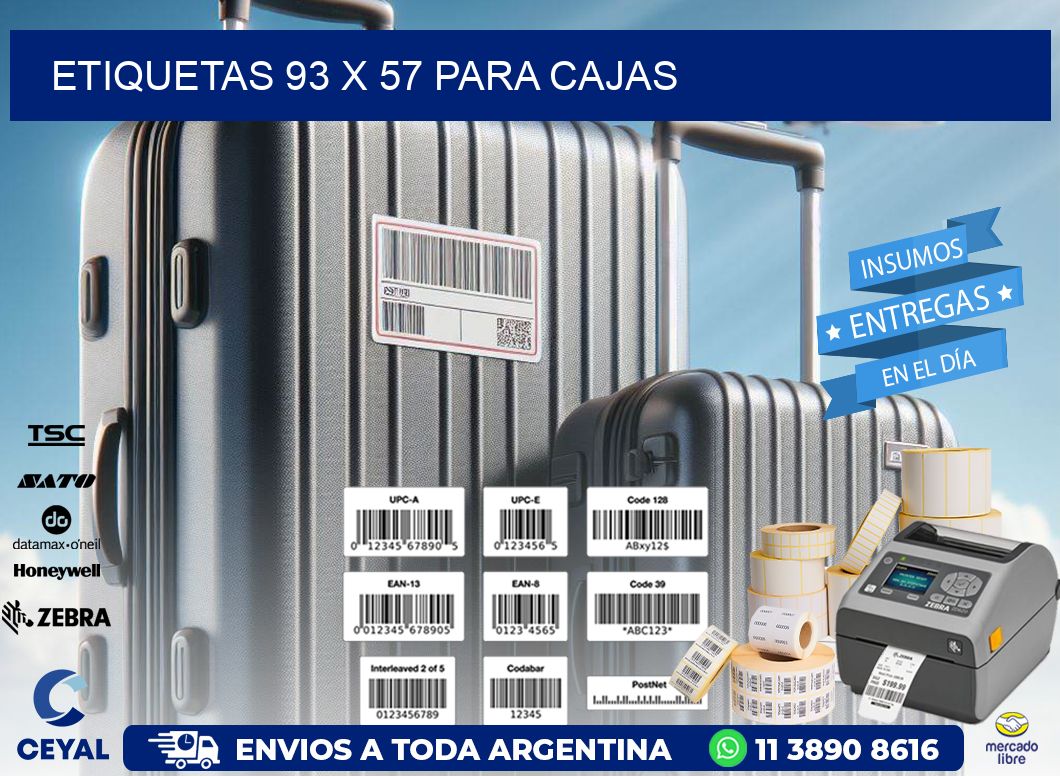 ETIQUETAS 93 x 57 PARA CAJAS