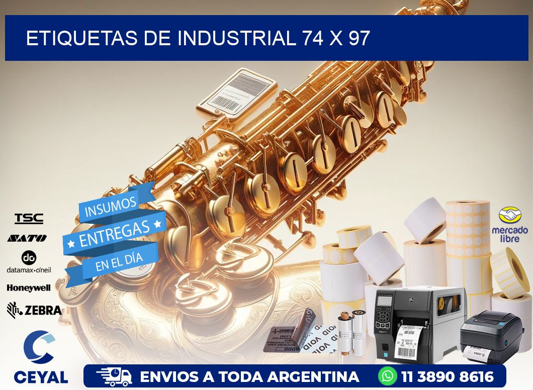 etiquetas de industrial 74 x 97