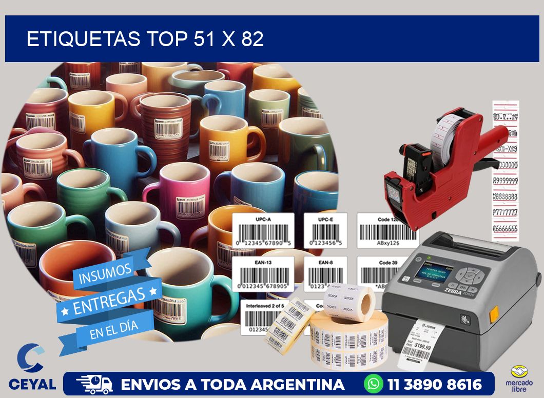 etiquetas top 51 x 82