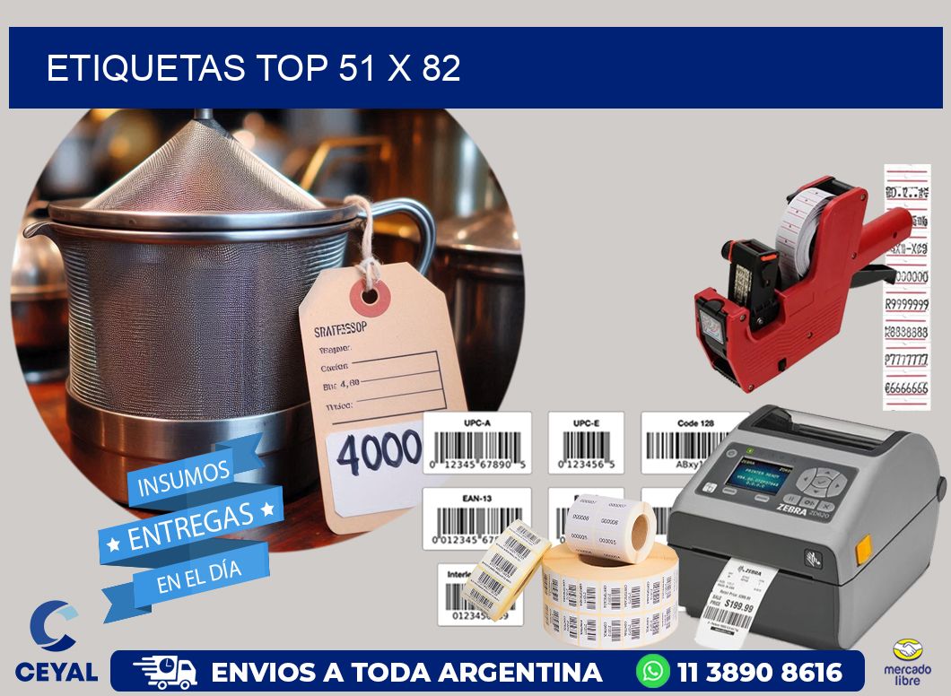 etiquetas top 51 x 82