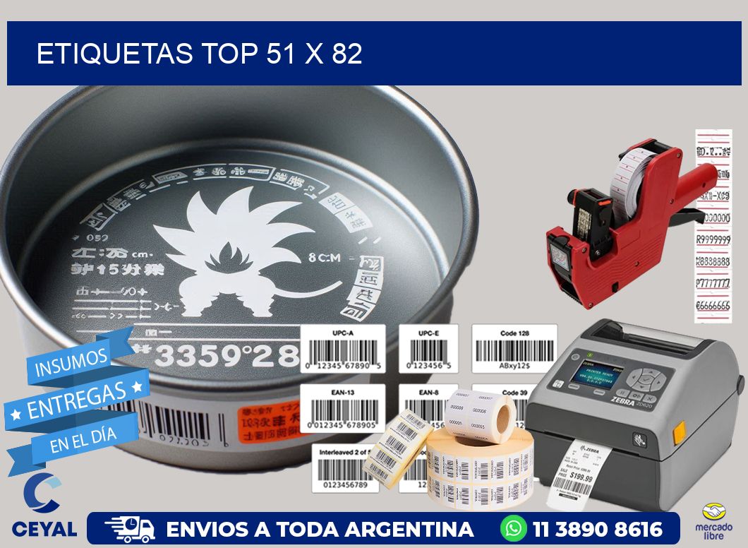 etiquetas top 51 x 82