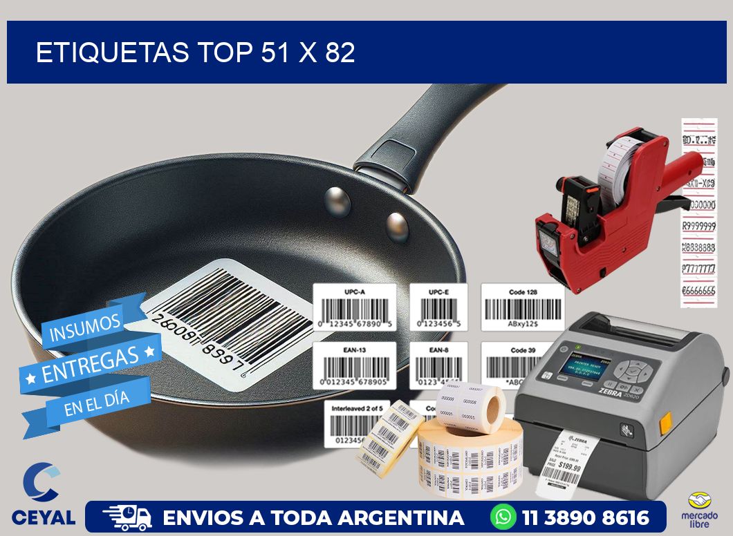 etiquetas top 51 x 82