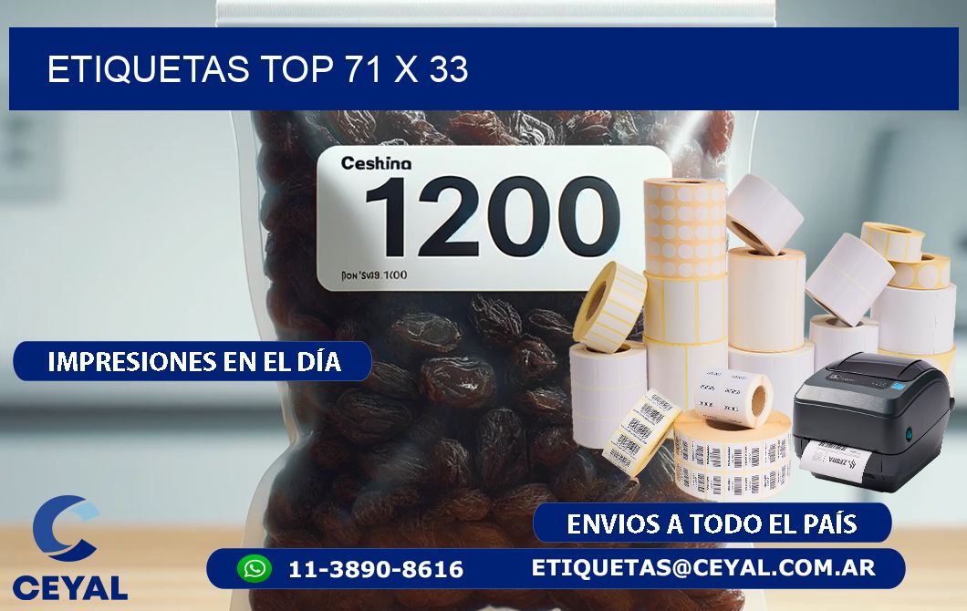 etiquetas top 71 x 33