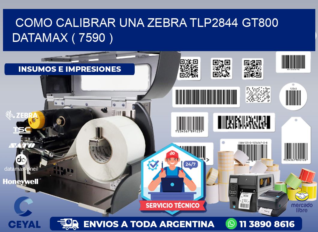 COMO CALIBRAR UNA ZEBRA TLP2844 GT800 DATAMAX ( 7590 )