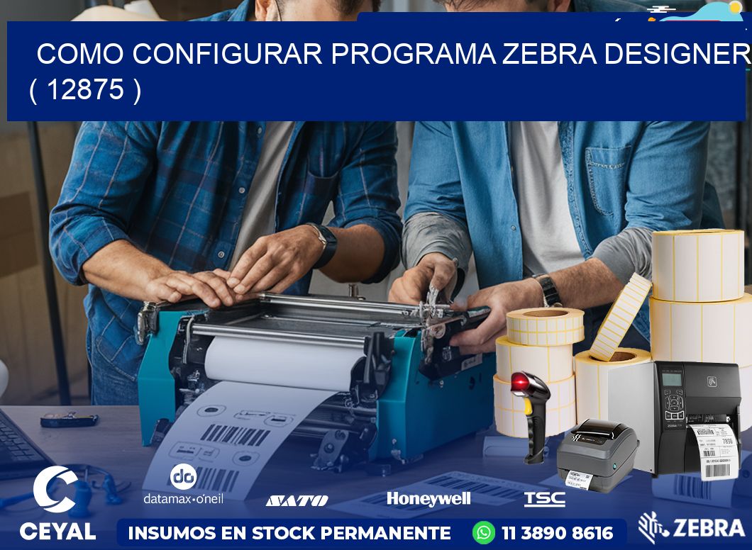 COMO CONFIGURAR PROGRAMA ZEBRA DESIGNER ( 12875 )