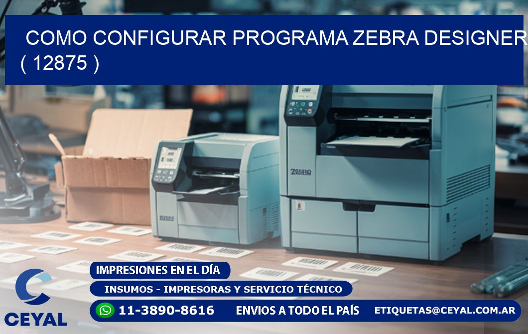 COMO CONFIGURAR PROGRAMA ZEBRA DESIGNER ( 12875 )