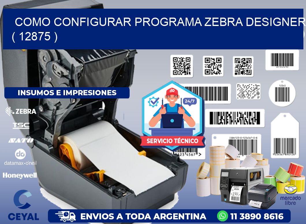 COMO CONFIGURAR PROGRAMA ZEBRA DESIGNER ( 12875 )