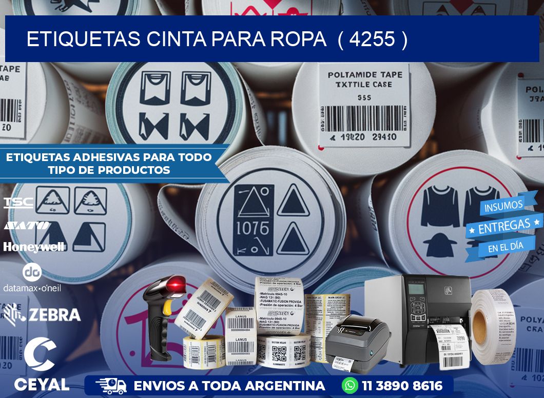 ETIQUETAS CINTA PARA ROPA  ( 4255 )