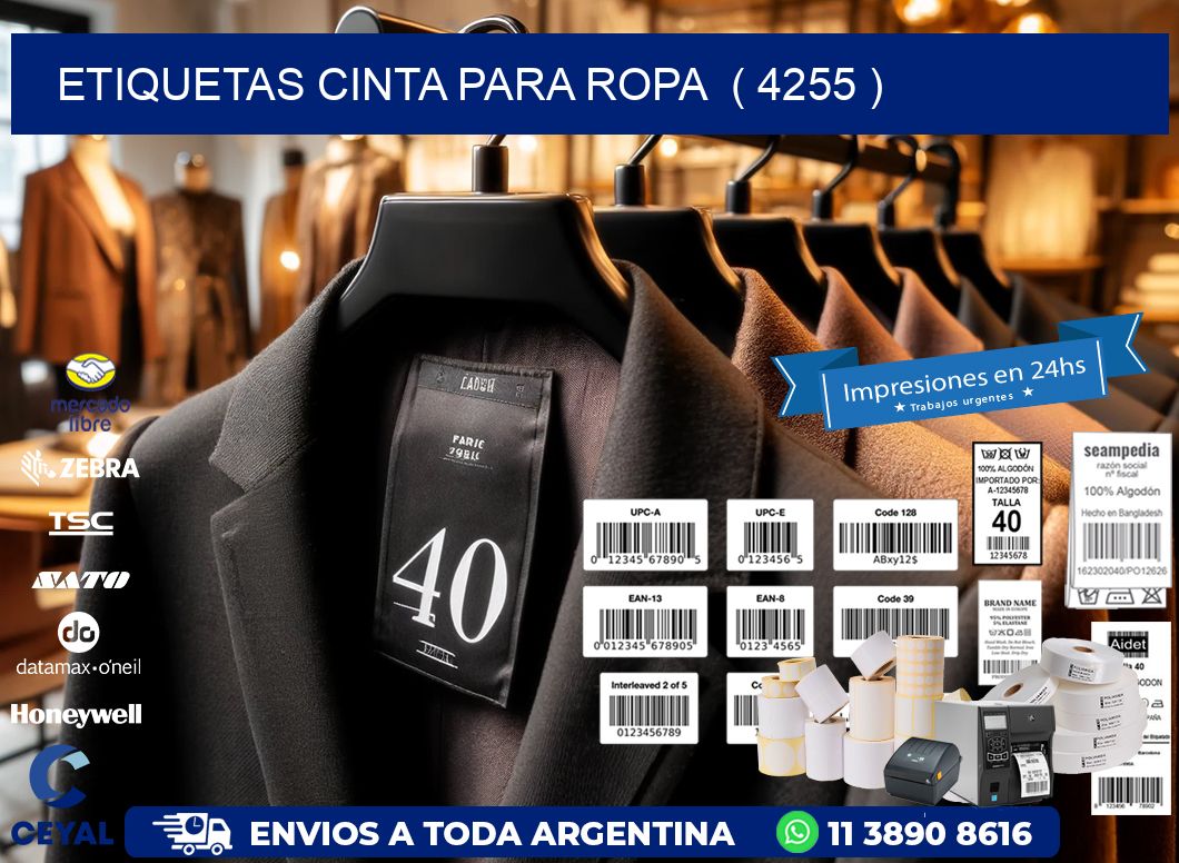 ETIQUETAS CINTA PARA ROPA  ( 4255 )