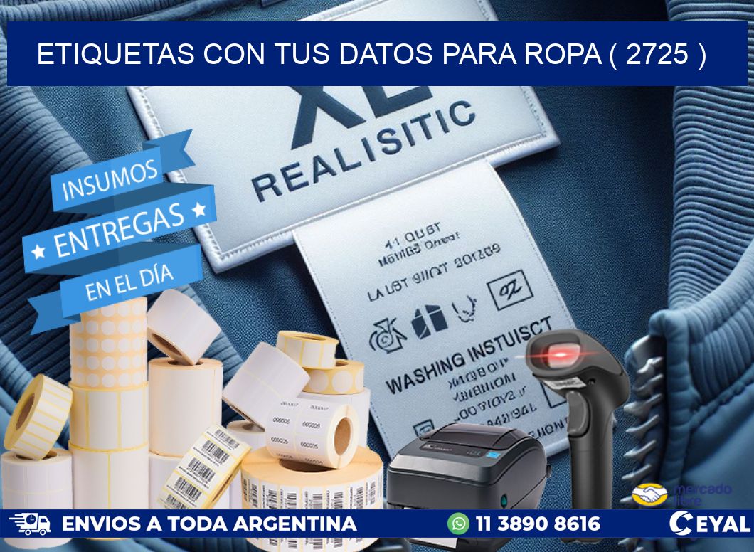 ETIQUETAS CON TUS DATOS PARA ROPA ( 2725 )