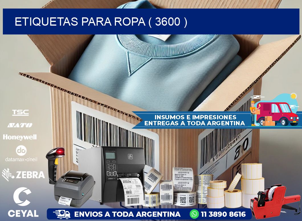 ETIQUETAS PARA ROPA ( 3600 )