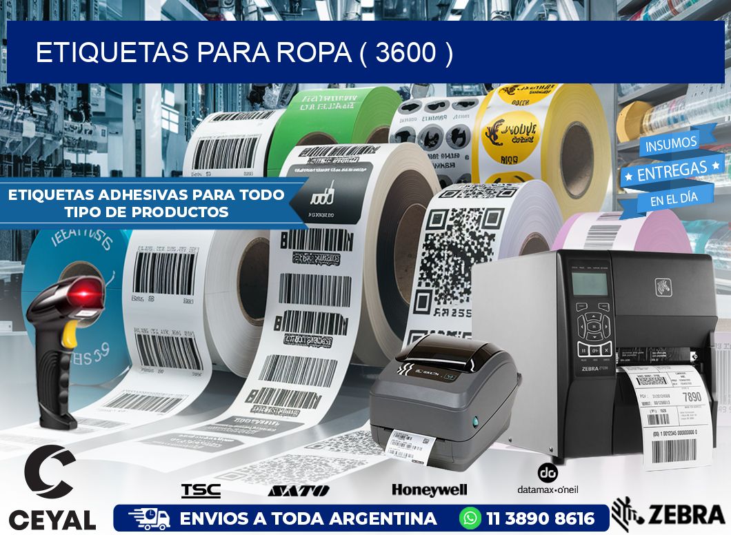 ETIQUETAS PARA ROPA ( 3600 )