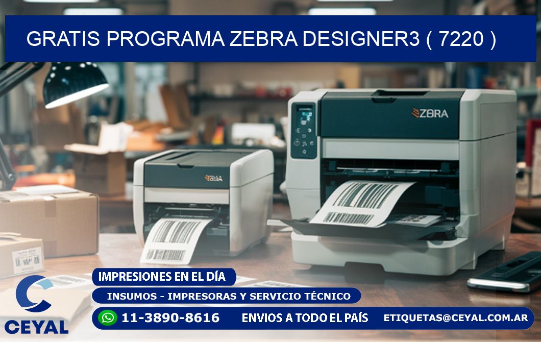 GRATIS PROGRAMA ZEBRA DESIGNER3 ( 7220 )