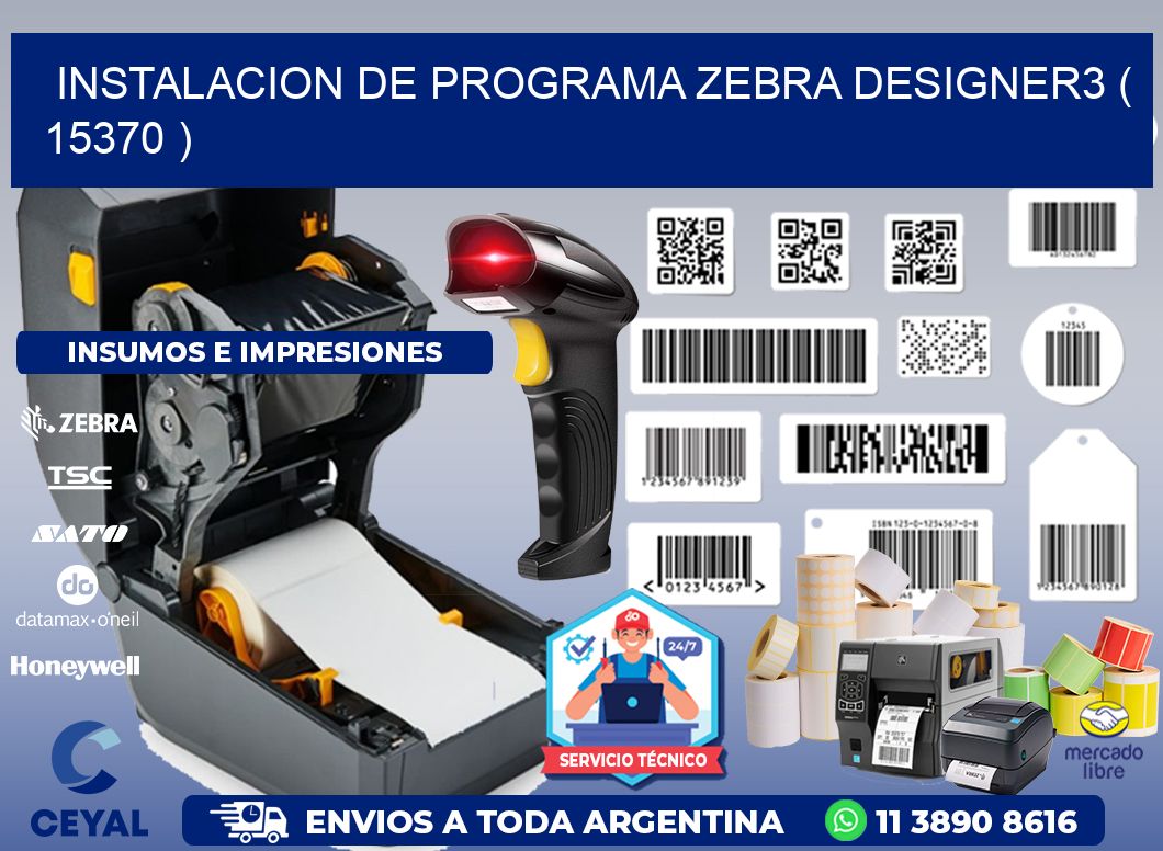 INSTALACION DE PROGRAMA ZEBRA DESIGNER3 ( 15370 )