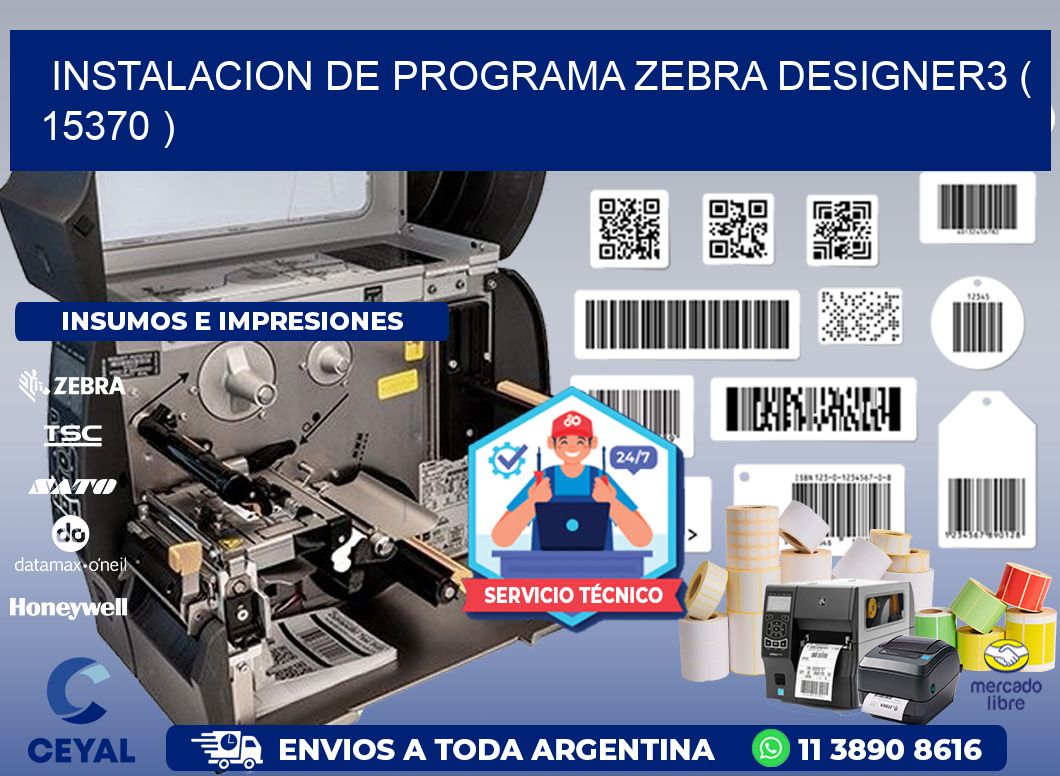 INSTALACION DE PROGRAMA ZEBRA DESIGNER3 ( 15370 )