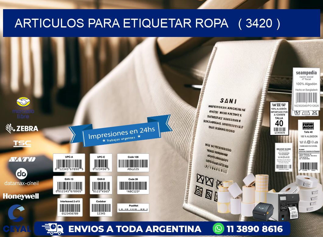 articulos para etiquetar ropa   ( 3420 )