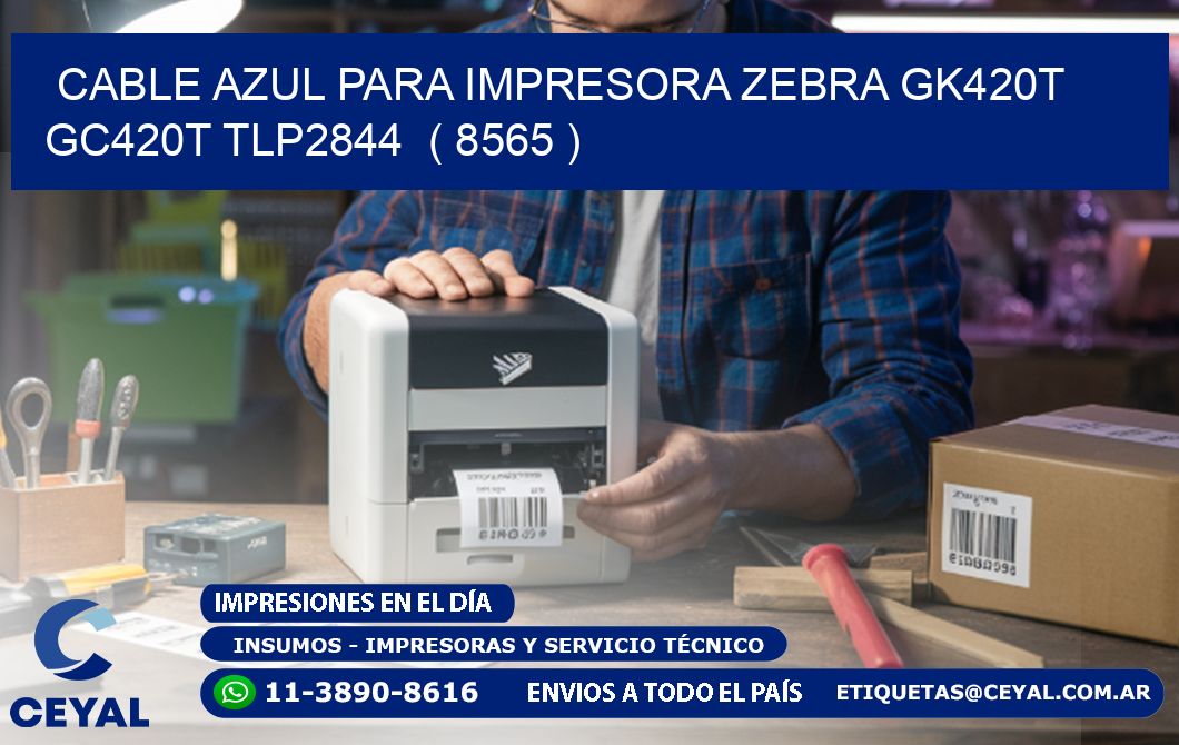 cable azul para impresora zebra GK420T GC420T TLP2844  ( 8565 )