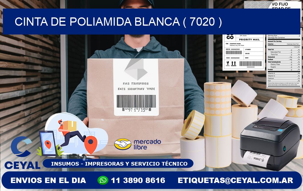 CINTA DE POLIAMIDA BLANCA ( 7020 )