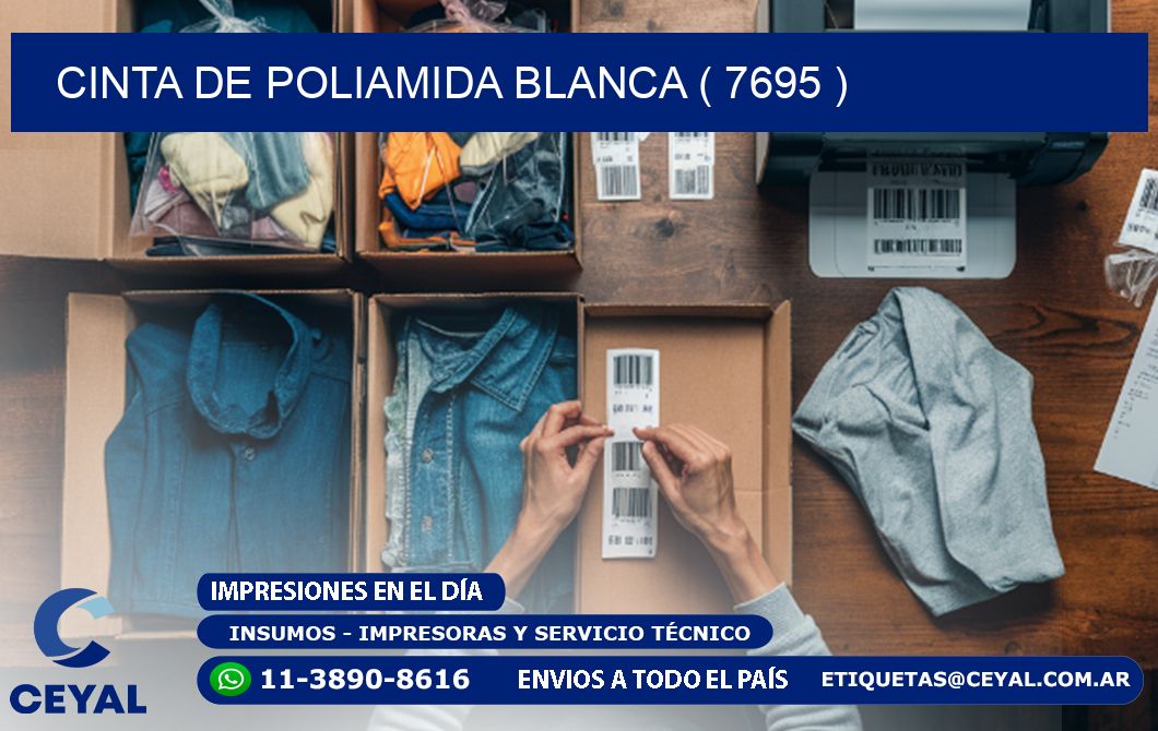 CINTA DE POLIAMIDA BLANCA ( 7695 )