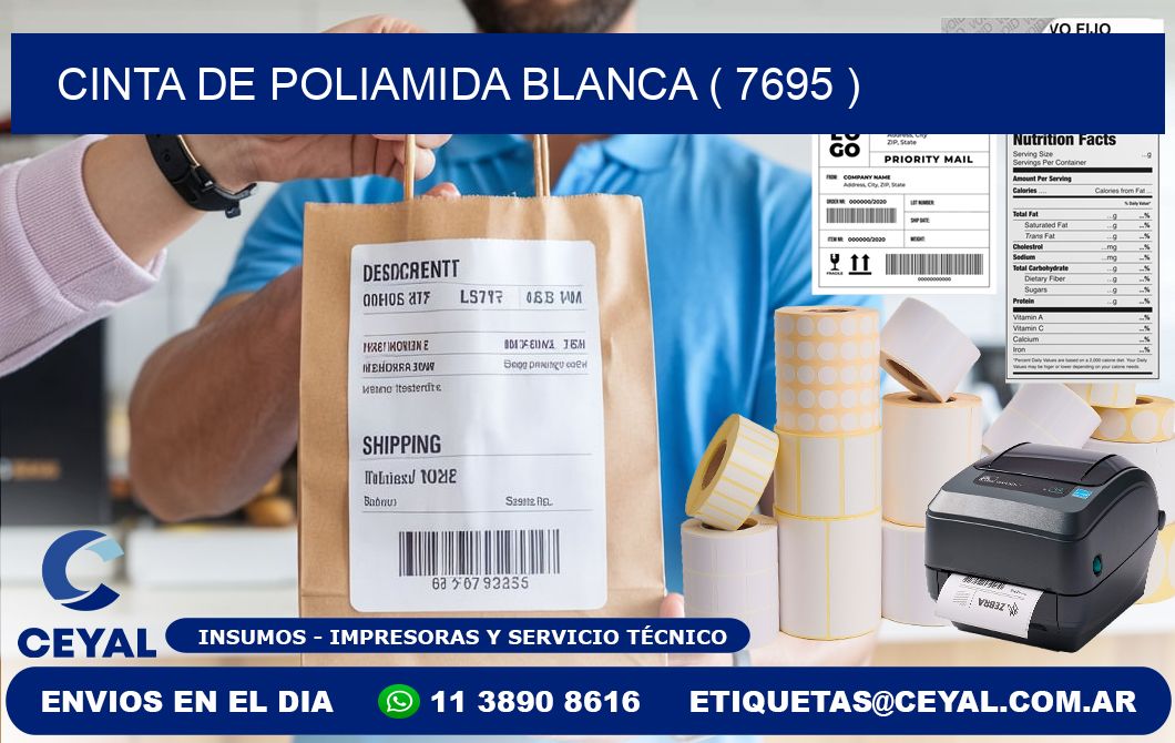 CINTA DE POLIAMIDA BLANCA ( 7695 )