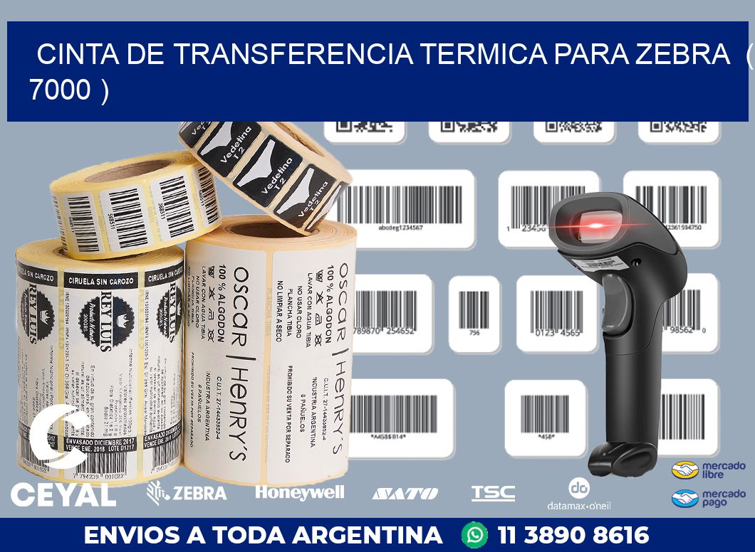 CINTA DE TRANSFERENCIA TERMICA PARA ZEBRA  ( 7000 )