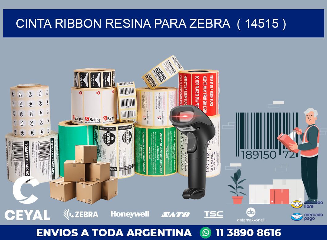 CINTA RIBBON RESINA PARA ZEBRA  ( 14515 )