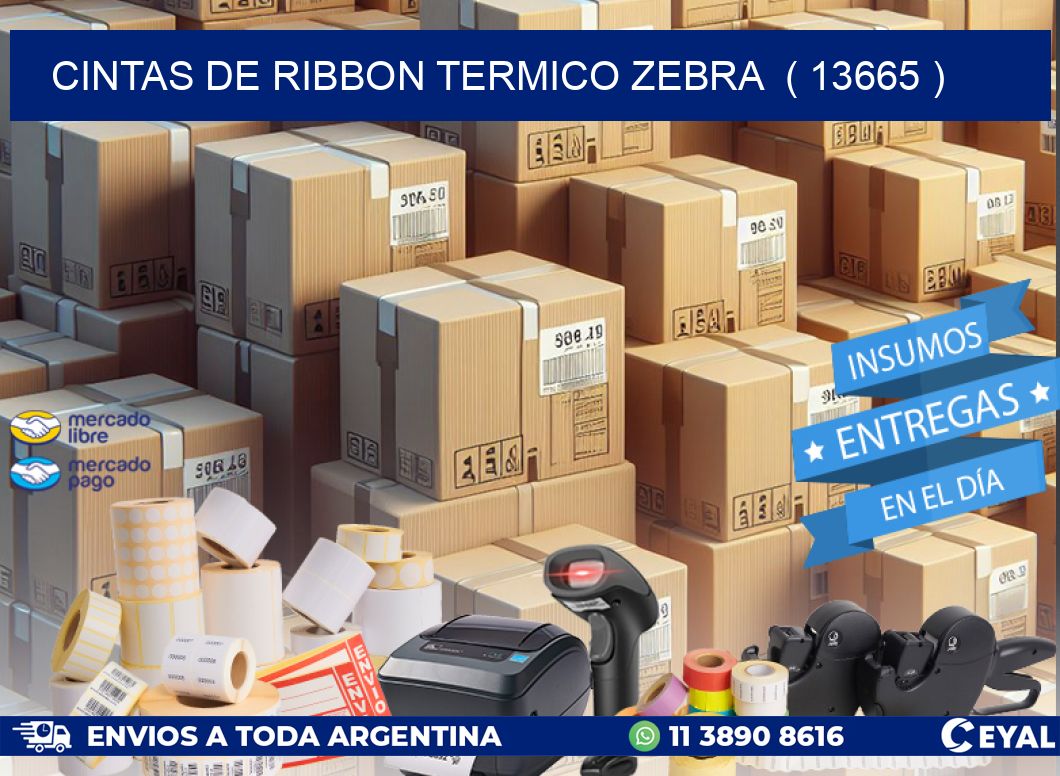 CINTAS DE RIBBON TERMICO ZEBRA  ( 13665 )