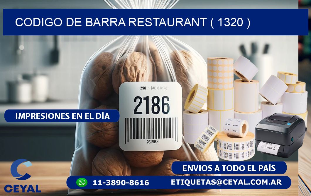 CODIGO DE BARRA RESTAURANT ( 1320 )