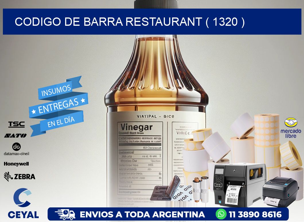 CODIGO DE BARRA RESTAURANT ( 1320 )