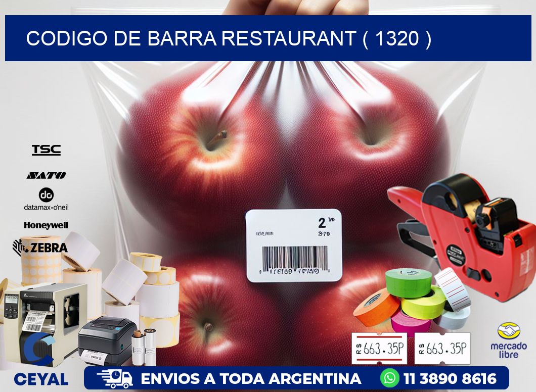 CODIGO DE BARRA RESTAURANT ( 1320 )